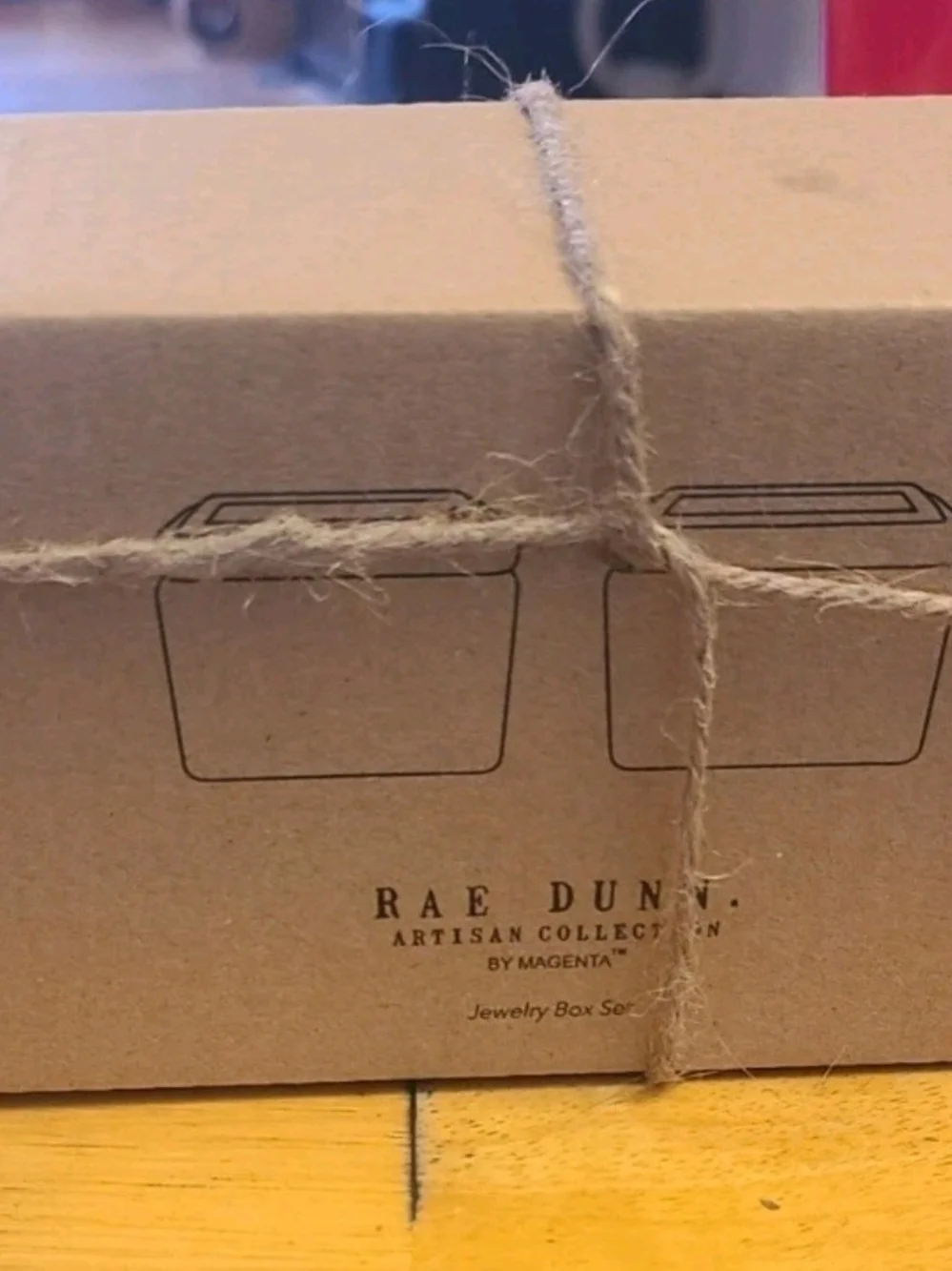 Rae Dunn Trinkets and Treasures Set Of 2 Jewelry Boxes